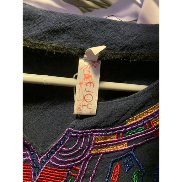 Embroidered Dress Blue Size 6 - Picture 4 of 4